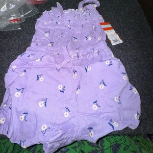 Lilac Floral Print Romper